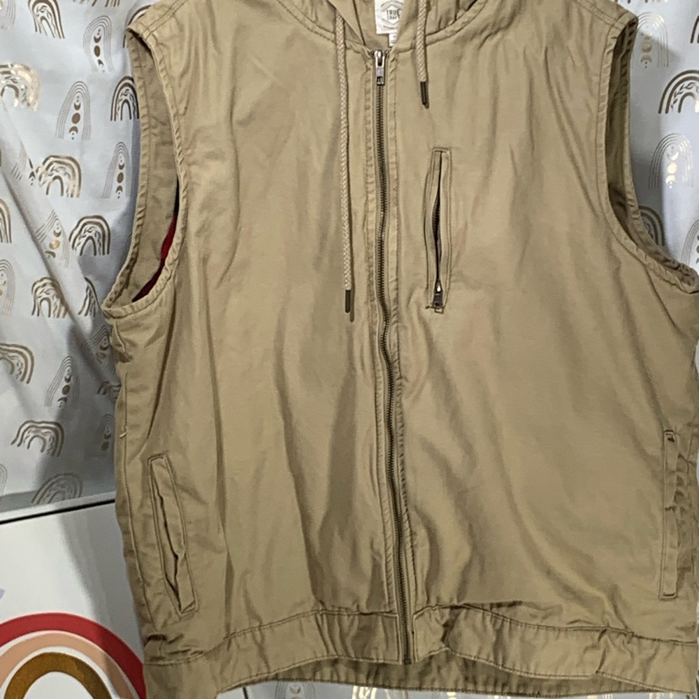 True Craft Beige Hooded Vest